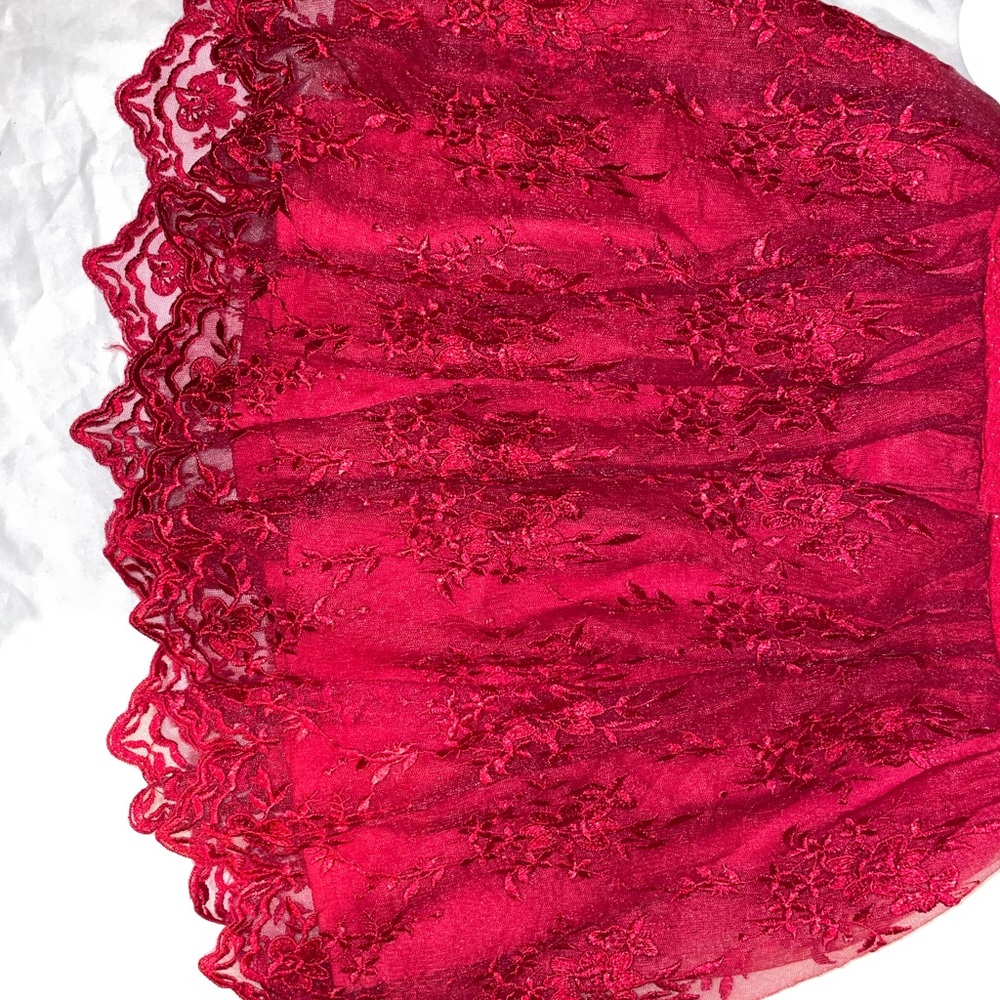 New Toddler/Baby Girl 2T Red & Silver Christmas/Holiday Dress - Picture 5 of 7